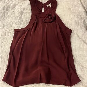 Banana Republic Burgundy Sleeveless Blouse